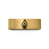 birthday keepsake for friend – gold tungsten shamash candle flame wedding band