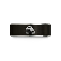 present ideas for friends – black & grey tungsten taco truck wedding band