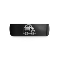 special present for pal – black tungsten taco truck wedding band