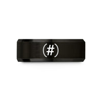 unique presents for women – black tungsten accidental sharp wedding band