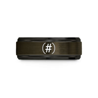 special occasion presents women – gunmetal & black tungsten accidental sharp wedding band