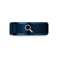 tungsten wedding band men – blue tungsten magnifying glass wedding band