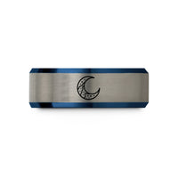 best presents for her – blue & grey tungsten milky way wedding band