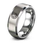 birthday present for her – silver tungsten milky way ring