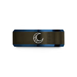 birthday present for her – gunmetal & blue tungsten milky way wedding band