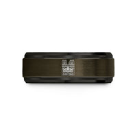 special presents for her – gunmetal & black tungsten notre dame cathedral wedding band