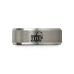 present ideas for him – black & gray tungsten patch cable wedding band