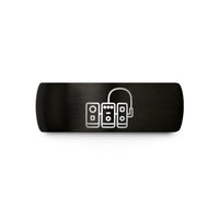 present ideas for him – black tungsten patch cable wedding band