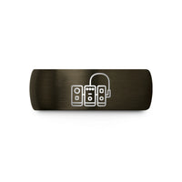 tungsten wedding ring him – gunmetal & black tungsten patch cable wedding band