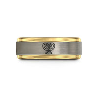 tungsten rings for moms – black & gold & silver tungsten crash cymbals wedding band