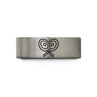 personalized jewelry for mom – gold & silver tungsten crash cymbals wedding band