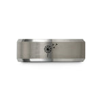 unique birthday presents her – black & grey tungsten dandelion seeds blowing wedding band