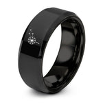 custom present ideas for her – black tungsten dandelion seeds blowing ring