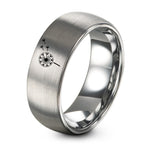 Happy Birthday Gift for Women – gray tungsten dandelion seeds blowing ring