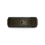 present suggestion for wife – gunmetal & black tungsten russian blue wedding band