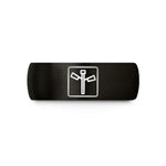 personalized birthday jewelry – black tungsten semaphore signal wedding band