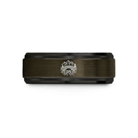 presents for both parents – gunmetal & black tungsten alpine bridge river wedding band
