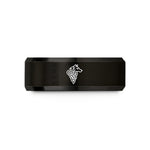 personalized jewelry for mom – black tungsten celtic wolf knot wedding band