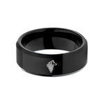 unique mom present ideas – black tungsten celtic wolf knot wedding band