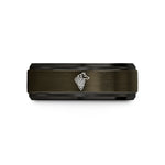 best presents for mother – gunmetal & black tungsten celtic wolf knot wedding band