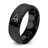Happy Birthday Gifts for Girlfriend – black tungsten burgee triangle anchor ring