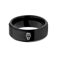 anniversary presents for girlfriend – black tungsten ethernet plug rj45 wedding band