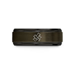 unique presents for women – gunmetal & black tungsten wolf pack silhouettes wedding band