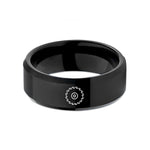 tungsten rings for men – black tungsten circular saw blade wedding band