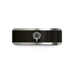 cool birthday presents him – black & silver tungsten microphone view wedding band