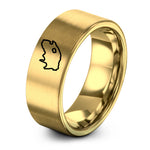 birthday presents for guys – gold tungsten south africa map ring