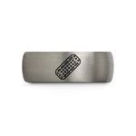 custom rings for men – black & grey tungsten traction boards wedding band