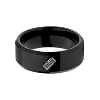 special presents for men – black tungsten traction boards wedding band