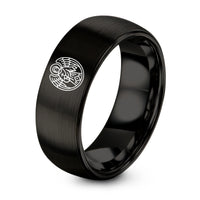 Happy Birthday Gifts for Men – black tungsten archangel cassiel ring