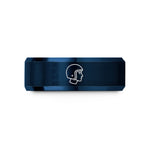 unique presents for guys – blue tungsten open face helmet wedding band