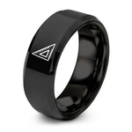 unique presents for mom – black tungsten speed square ring