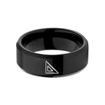 presents for mom birthday – black tungsten speed square wedding band