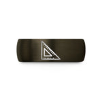 presents for mom birthday – gunmetal & black tungsten speed square wedding band