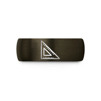 presents for mom birthday – gunmetal & black tungsten speed square wedding band