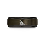 presents for mom birthday – gunmetal & black tungsten speed square wedding band