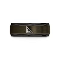 presents for mom birthday – gunmetal & black tungsten speed square wedding band