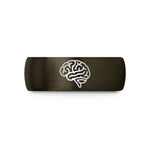 tungsten rings for men – gunmetal & black tungsten brain wedding band