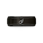 unique birthday present ideas – black tungsten comet wedding band