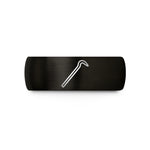 engraved birthday ring – black tungsten crowbar wedding band