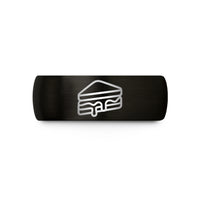 birthday ring for him – black tungsten grilled cheese wedding band