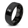 Bolt Nut – Tungsten Wedding Band, 8 mm, Black Comfort-Fit Unisex