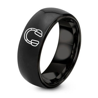 Over Ear Headphones – Tungsten Wedding Band, 8 mm, Black Comfort-Fit Unisex