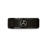 anniversary rings for partners – black tungsten summit flag wedding band