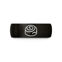 anniversary presents for couples – black & gold tungsten cinnamon roll wedding band