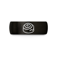 unique couple present ideas – black tungsten cinnamon roll wedding band