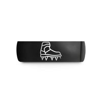 personalized couple anniversary presents – black tungsten crampons wedding band